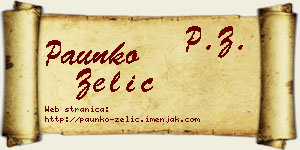 Paunko Zelić vizit kartica